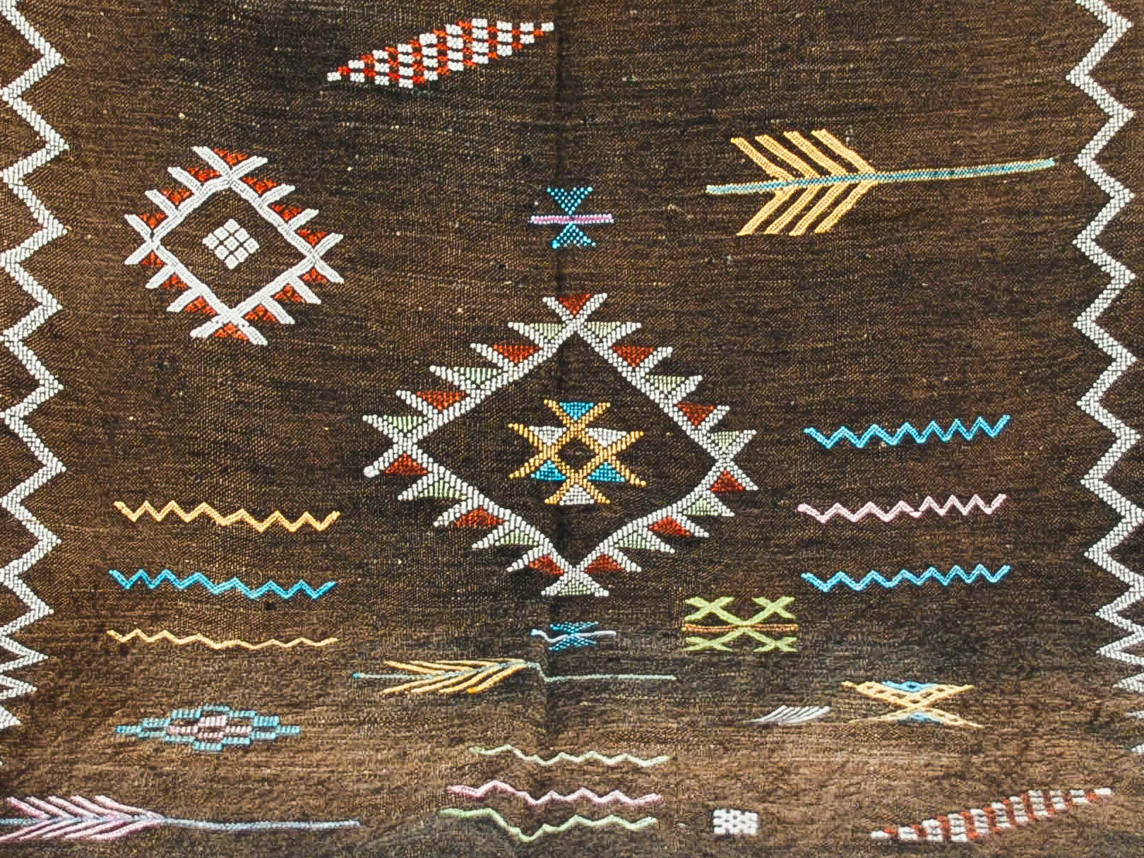 Morocco rug Faded Black sabra Rug Vintage sabra Rug Berber Moroccan handmade boho style 148 X 84 Cm (58 X 33 inches)