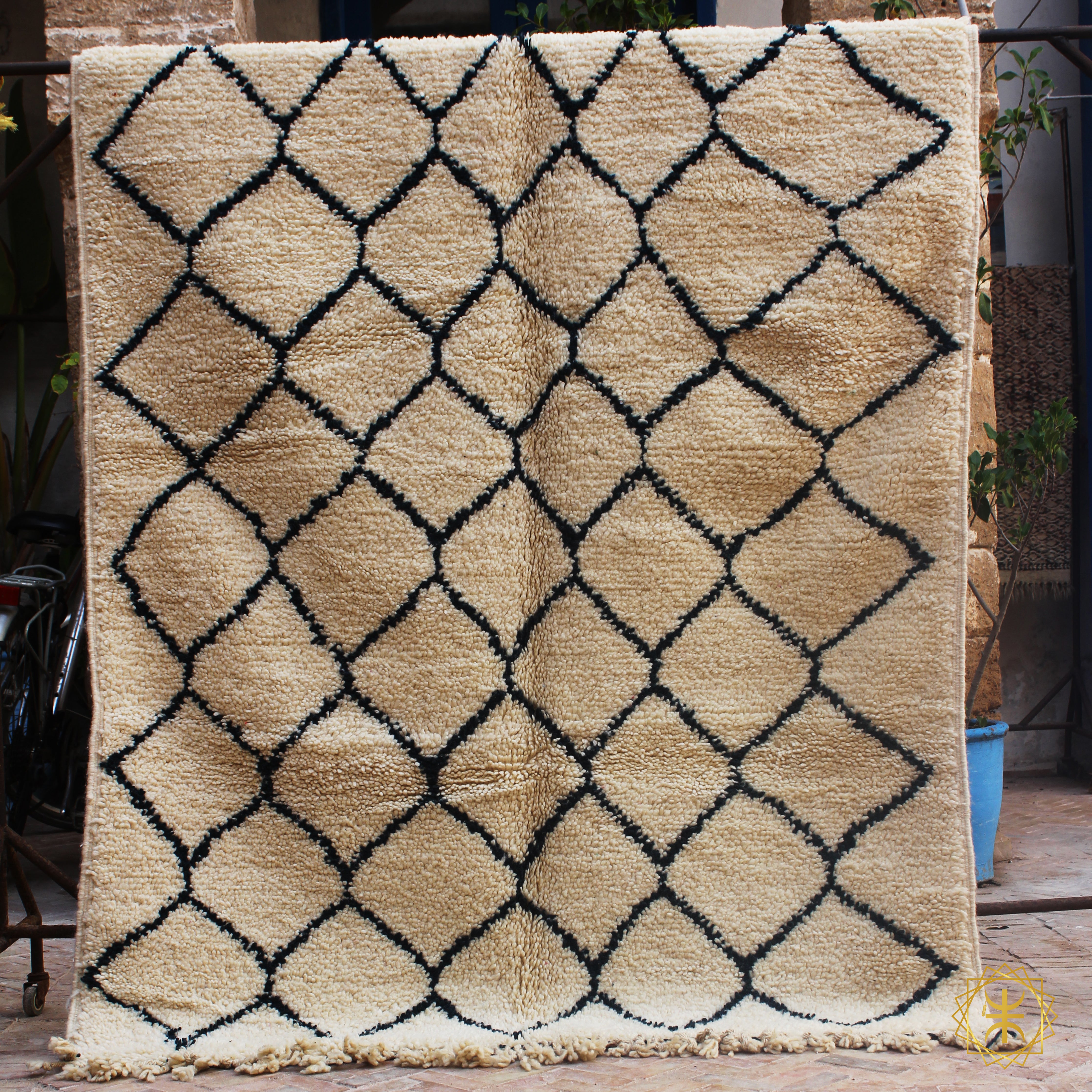 Vintage Beni Ourain Rug , Vintage Marmoucha , handmade rug , moroccan rug , berber rug , berber