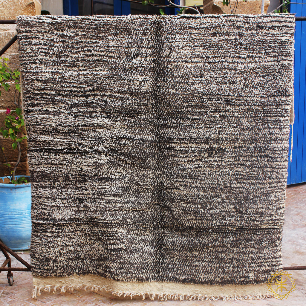 Grey and White Moroccan beni ourain rugs , rag rug,woven rug,bohemian rug, rustic rug , handwoven rug,wool area rug,berber rug