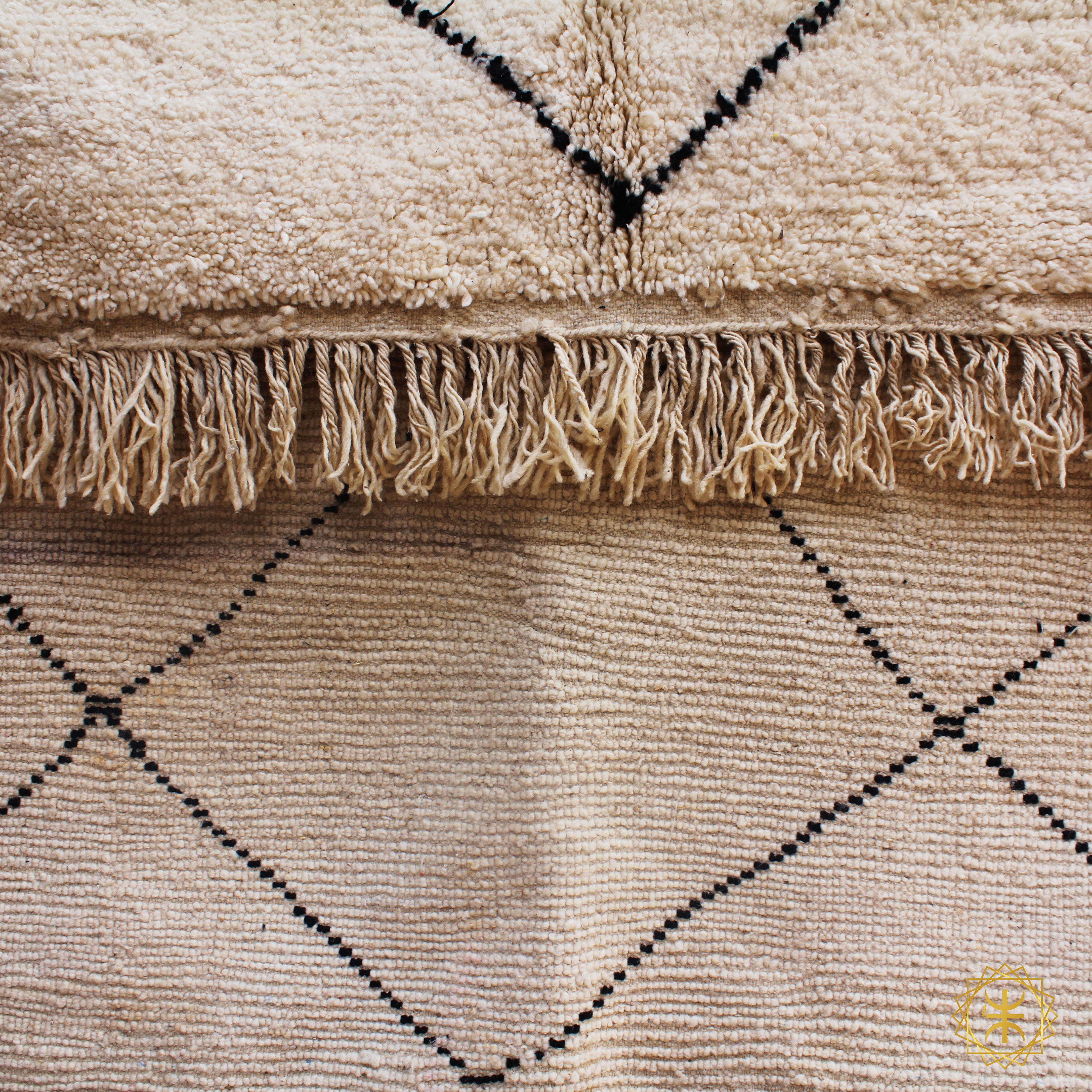 Beni Ourain Rug , white and black rug , wool rug , handmade rug , cream rug , moroccan rug , berber rug