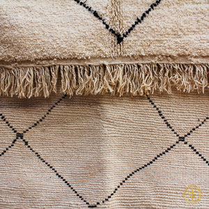 Beni Ourain Rug , white and black rug , wool rug , handmade rug , cream rug , moroccan rug , berber rug