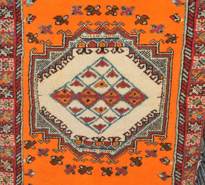 204 x 105 Moroccan Berber carpet / yellow carpet / traditional rug / living room rug / bathroom rug / taznakht rug / Moroccan kilim rug