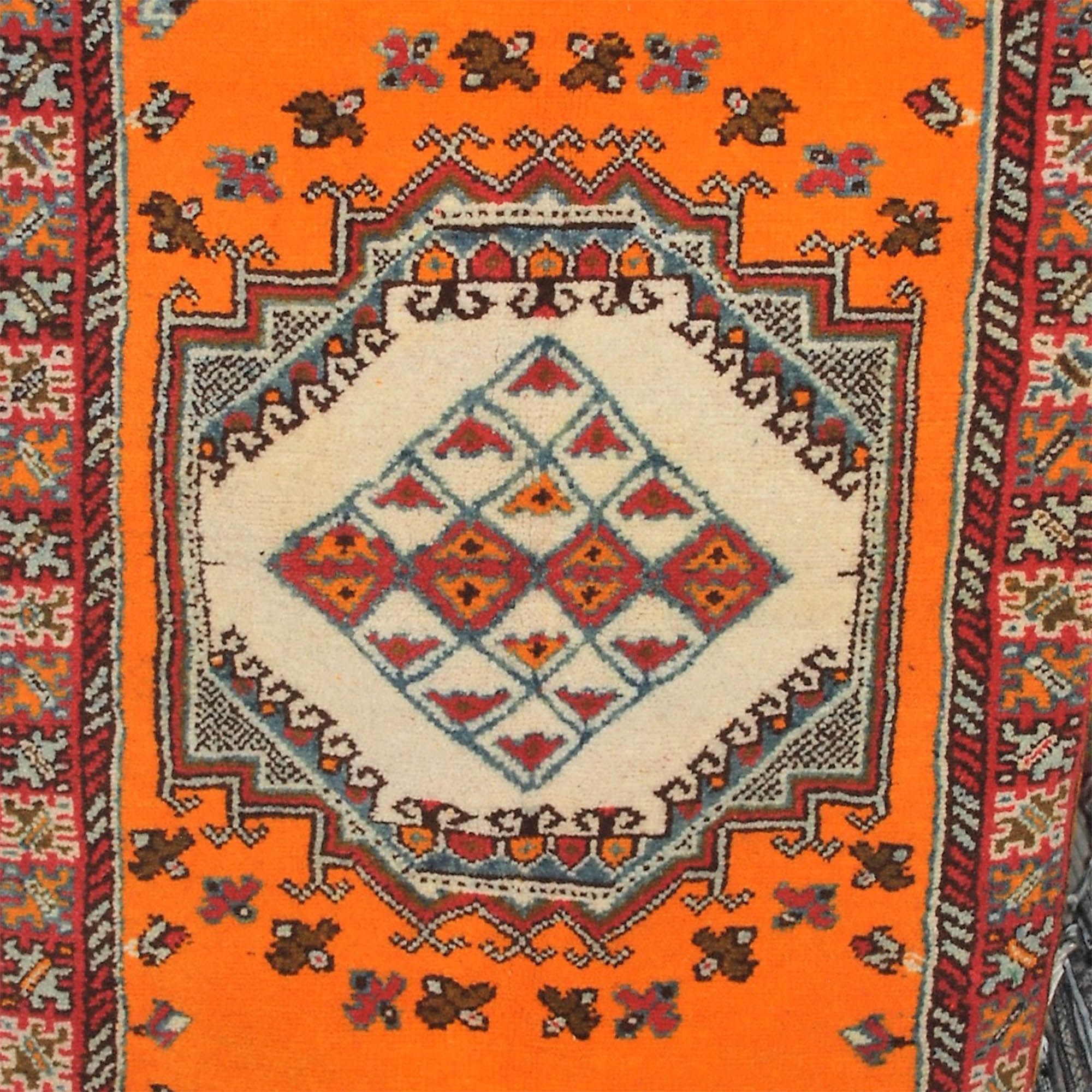 204 x 105 Moroccan Berber carpet / yellow carpet / traditional rug / living room rug / bathroom rug / taznakht rug / Moroccan kilim rug